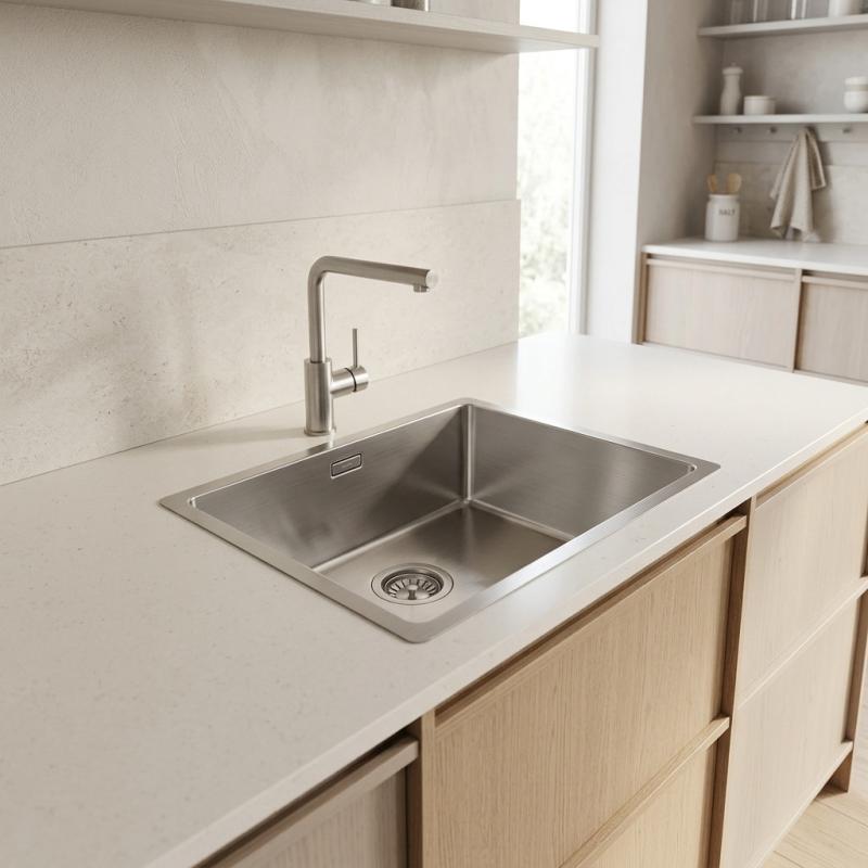 Pure.Sink Luxion RVS spoelbak 36x40 cm onderbouw, vlakinbouw en opbouw  PLX3640-02